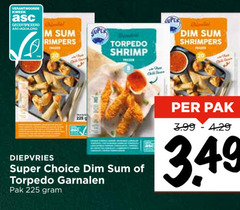  garnalen 7 225 kweek gecertificeerd asc-aqua.org torpedo shrimp shrimpers diepvries super choice pak 3.99 