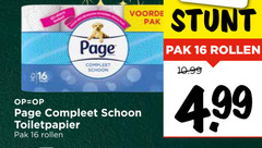  page toiletpapier 16 schoon pak rollen 