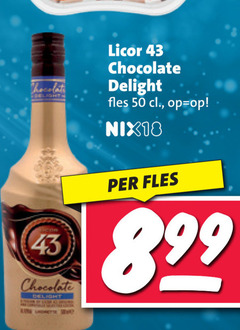  licor 43 likeur 50 chocolate delight fles nix18 