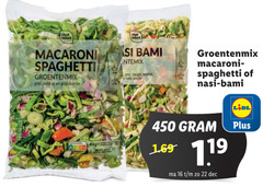  groentenpakket 16 22 450 chef select macaroni spaghetti groentenmix rode ui paprikamix bami wortel peper nasi ge 