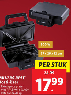  12 26 27 cm silvercrest tosti ijzer platen vrije anti aanbaklaag stuk 