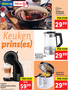  dolce gusto apparaten 22 100 500 lidl.nl keuken prins krups koffiemachine waterreservoir ml stuk silvercrest digitale glazen waterkoker inhoud 1 7 l livarno home gietijzeren braadslede diameter cm silver crest frituurpan 