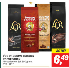  douwe egberts l or koffiebonen 19 100 500 espresso meester koffiebranders aroma rood bonen excellent arabica gold forza intensity intense fiery evenwichtig rond coffee beans zak 7 6 