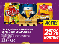  brand affligem desperados texels speciaalbieren 25 30 33 50 original beer speciaalbier blond zacht rijk fles blik 1 9 99 