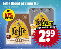  leffe speciaalbieren 6 30 33 100 blond bruin 0.0 fles anno pack brune dieren 