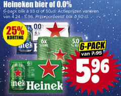  heineken 0.0 blikjes bier 6 25 33 50 pack blik varieeren 00 beer 6x 500ml koude pp biertje goude kou rakker heertje alex 