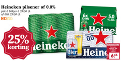  heineken 0.0 blikjes bier 6 25 50 pilsener pak 33 blik nix18 reine goudgele bar pinkie koude biertje gouda rakker bakker gele go 6x 330ml pils blikken 