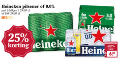  heineken 0.0 blikjes bier 6 25 50 pilsener pak 33 blik nix18 reine goudgele bar pinkie koude biertje gouda rakker bakker gele go 6x 330ml pils blikken 