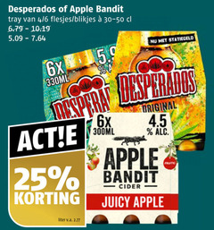  apple bandit desperados appelcider speciaalbieren 25 tray 4 6 blikjes 6x 330ml 300ml original cider juicy liter v.a. 