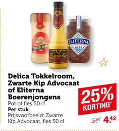  advocaat tokkelroom boerenjongens 25 50 zwarte kir delica kip pot fles stuk 