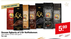  douwe egberts l or koffiebonen 7 50 100 douw aroma roc bonen evenwichtig cafe espresso forza excellent intensity intense fiery arabica gold black coffee beans zakken zak 5.99 