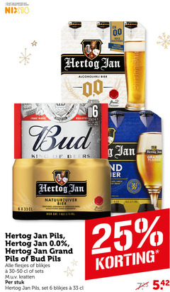  hertog jan bud blikjes bier 1 5 6 16 18 25 33 2021 jaar legitimatie alcohol nix18 re crush fa sel 00 bierliefhebber nieuwe receptuur trade africa alcoholvrij hide america asia verfrissend register biere king beers natuurzuiver traditioneel water granen hopsoorten gerard meesterbrouwer min langer natuur yan 7 grand pilsener pils 0.0 kratten stuk 