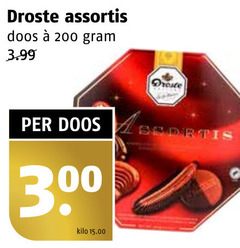  droste chocolade 200 doos 3.99 30 kilo 