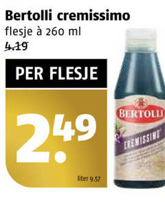  260 bertolli flesje ml liter 