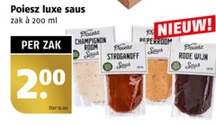  200 luxe saus zak ml champignon room stroganoff liter peperroom rode wijn 