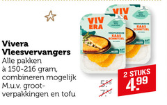  vivera vegetarisch 2 proteine vegetarische kaas schnitzel vleesvervangers pakken combineren tofu stuks 