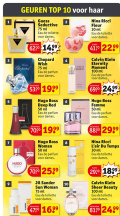  1 2 3 4 5 6 7 8 9 10 30 50 100 4170 geuren top haar guess seductive ml eau toilette dames chopard wish nina ricci fleur elders calvin klein eternity moment parfum hugo boss deep red femme woman du temps sun sander beauty 