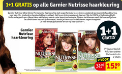  1 2 100 garnier nutrisse haarkleuring ultra permanente formule voedende rijk langdurig kleurresultaat haarverf grijsdekking rijkere kleur color boost technologie kleuren haar conditioner herstelt haarvezel vast beschermt droogheid glanzender vijf keer sterker creme stuks instrumentele 