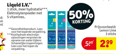  1 3 5 50 ml liquid stick hydratatie vitamines gezondheidsproduct lees koolhydraatarm vergroten opname water lichamelijke inspanningen lemon lime sticks 