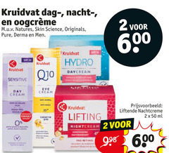  2 30 35 50 kruidvat dag nacht natures skin science originals derma men sensitive day cream q10 formule coenzym hydro daycream 60 lifting liftende nachtcreme nightcream ml 