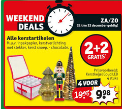  2 4 22 weekend deals kerstartikelen inpakpapier kerstverlichting stekker kerst snoep chocolade december goud led stuks 