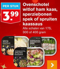  99 300 400 stuk ovenschotel witlof ham kaas sperziebonen 3.99 spek spruiten kaassaus schalen fresh easy groenten kassas 