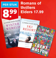  99 stuk romans thrillers elders verdrietig vers linda winter wereld wintersportvakantie nienke weg droom bedrag ski resort literaire thriller roman trent kreeften gongen heelal 