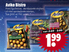  50 600 750 aviko bistro pom duchesse aardappelkroketjes mini zak aardappel kroketjes 