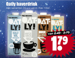  1 100 oatly haverdrink vers pak liter original at half haver demi barista drink edition cool for vegans gane 17 