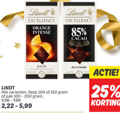  lindt chocolade 25 100 150 excellence orange intense cacao noir dark feuillet reep pak 2 96 7 99 5 