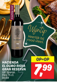  rode wijn 2017 rood olmo reserva vlees hacienda rioja spanje fles 10 7 99 