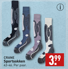  crane sportsokken paar 