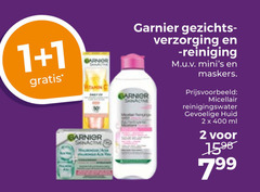  1 2 400 garnier skinactive gezichts verzorging reiniging maskers reinigingswater gevoelige huid ml 