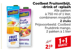  1 2 750 twist dairy coolbest fruit ontbijt drink mango with apple suiker vezels fruitontbijt pakken ml liter combineren stuks fruitdrink 