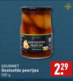 229 580 2809 ourmet -finest cuisine gour gestoofde peertjes met karamel 560g de gourmet g .     