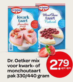  279 dr oetker kwark taart aardbei dr. mix monchoutaart naturel pak 330 