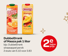  maaza dubbeldrank fruitdrank 1 2 vitamine cd dubbel drank mango sinaasappel fruit drink pak liter perzik stuks halve 