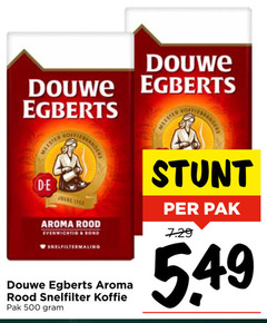  douwe egberts koffie 500 meester joure branders aroma rood evenwichtig rond snelfiltermaling snelfilter pak 