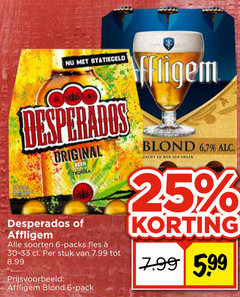  desperados affligem speciaalbieren 6 25 original beer blond 7 tequila soorten fles stuk pack 