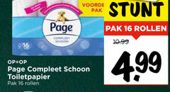  page toiletpapier 16 schoon pak rollen 