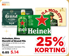  heineken brand birra moretti blikjes bier 6 18 25 33 46 100 jaar legitimatie alcohol nix18 pilseners honneur orig pack draagt aa teelt luigi beer down groene energie malt pils stuk 