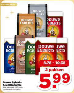  douwe egberts koffie 2 3 4 5 6 7 8 9 250 koffiemoment meester koffiebranders arabica joure d.e rijk erts jour mild pakken 5.99 snelfilterkoffie combineren 