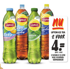  lipton ice tea 2 4 8 100 wigan taste sugar zero mango green flessen 1 5 liter voordeel 