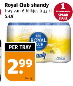  royal club frisdrank 1 6 33 shandy tray blikjes kitchenaid spaar zegel 2 99 liter andy 