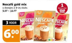  nescafe oploskoffie 1 3 17 600 gold mix doosjes stuks sony kitchenaid spaar zegel amaretto lat caramel latte 