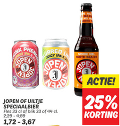  uiltje jopen speciaalbieren 25 33 44 nel sea north 6 8 open speciaalbier holland juicy fles blik 2 4 1 3 5 craft beer 