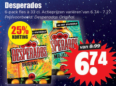  desperados speciaalbieren 6 25 33 pack fles varieeren original beer tequila mint 