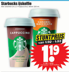  starbucks ijskoffie 19 frappuccino beker ml cappuccino caramel macchiato flavour chilled coffee bold espresso creamy milk hints cocoa 11 basisprijs heffing 