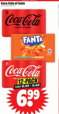  fanta coca-cola cola frisdrank 4 12 33 96 coca blik zero sugar calories orange less vruchten sap this wrap recycled plastic and help recycle snack play scan orig pack 69 