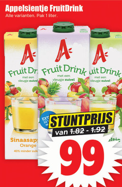  1 12 40 99 appelsientje fruitdrink pak liter fruit dr drink vleugje zuivel sinaasappeldrink orange minder 